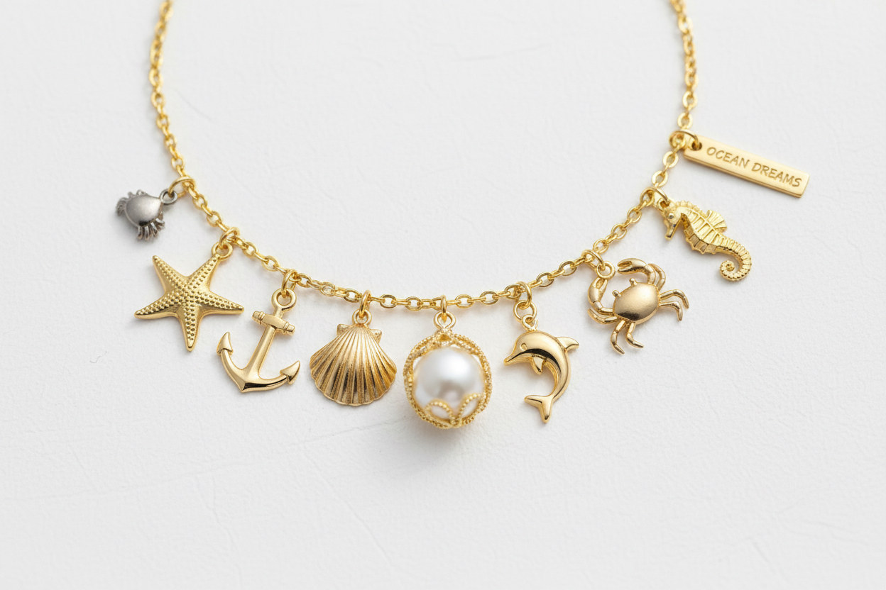 NO ME GUSTA, DEBE DE SER UNA CADENA CON VARIOS DIJES DE MAR